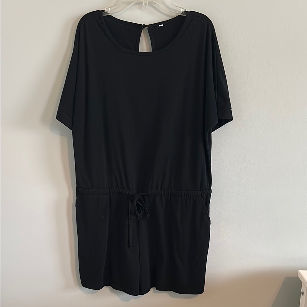 Black Short Sleeve Romper